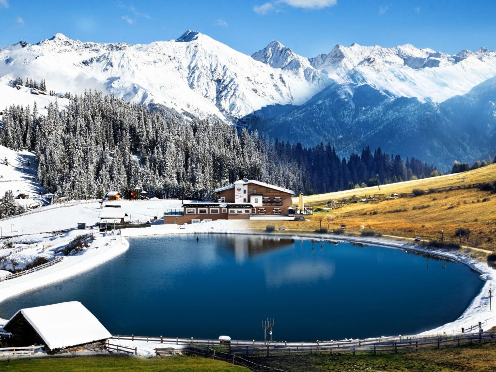Lake and Landscape of Alps wallpaper