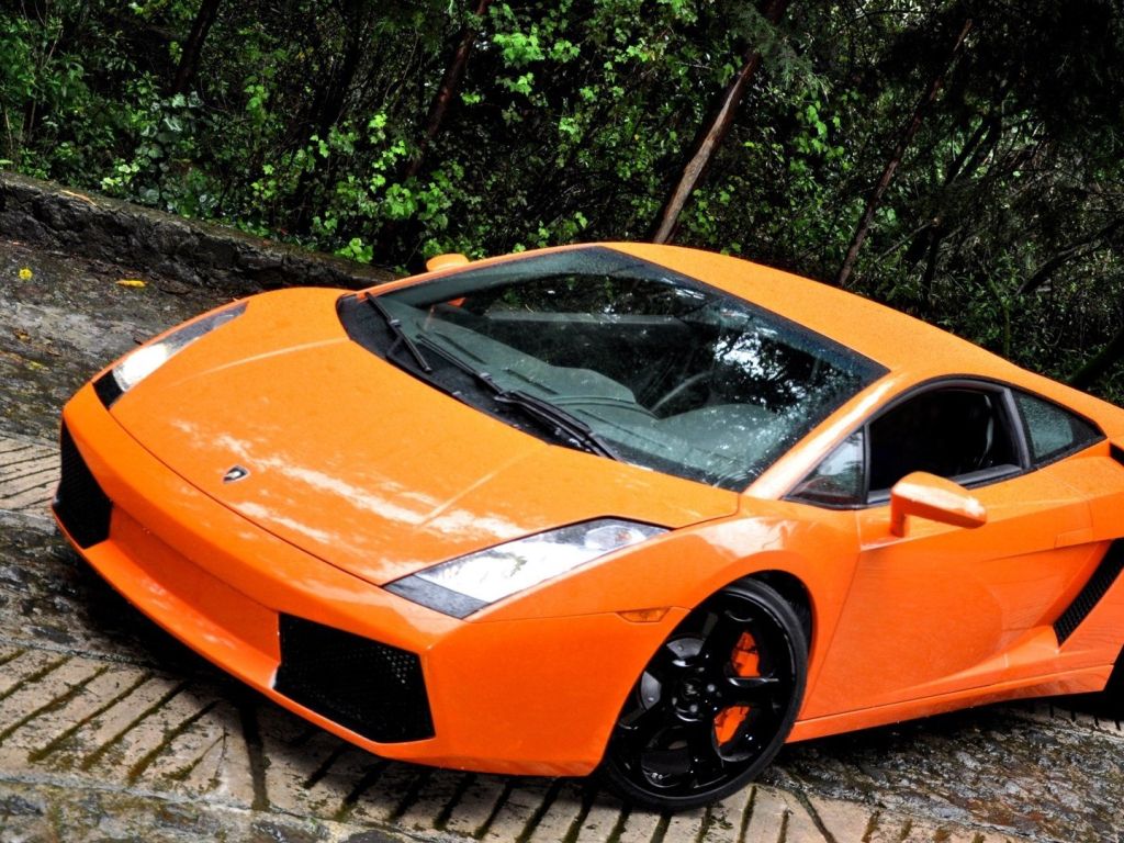 Lamborghini Roadster Orange wallpaper