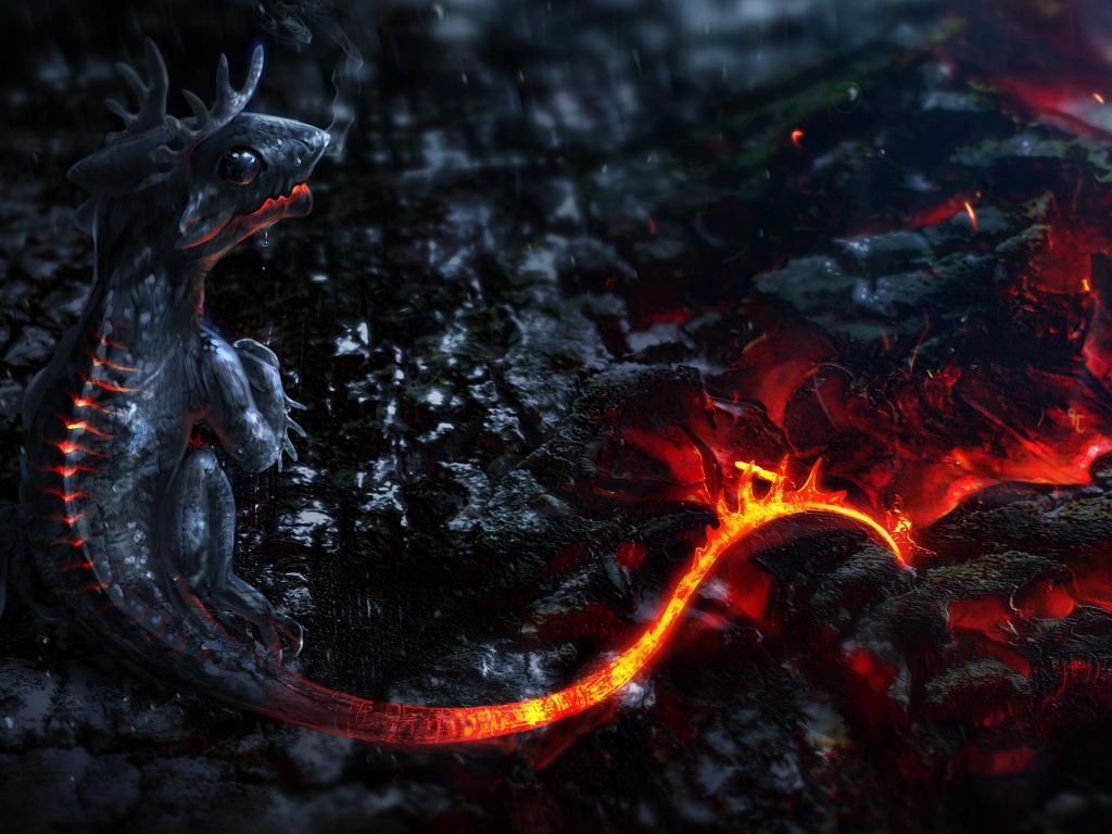 Lava Dragon wallpaper