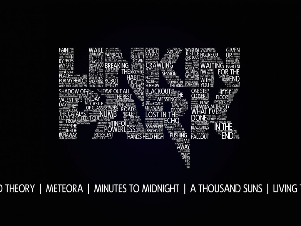 Linkin Park Typography wallpaper