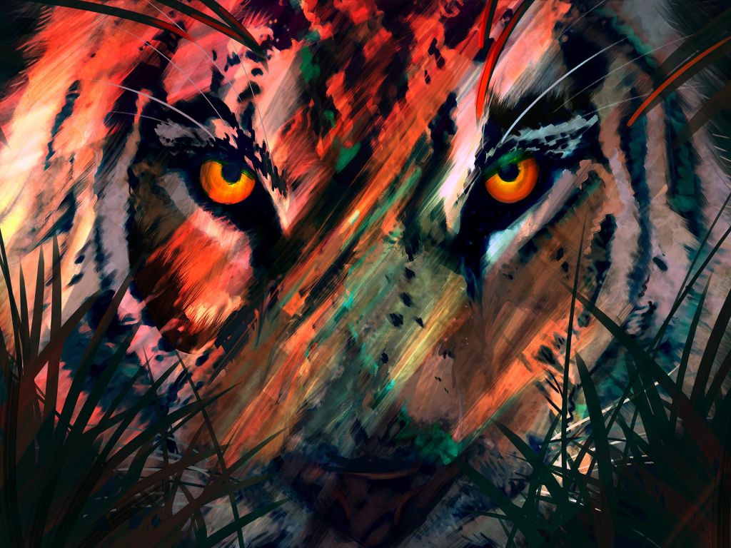 Lion Dark Soul Abstract wallpaper