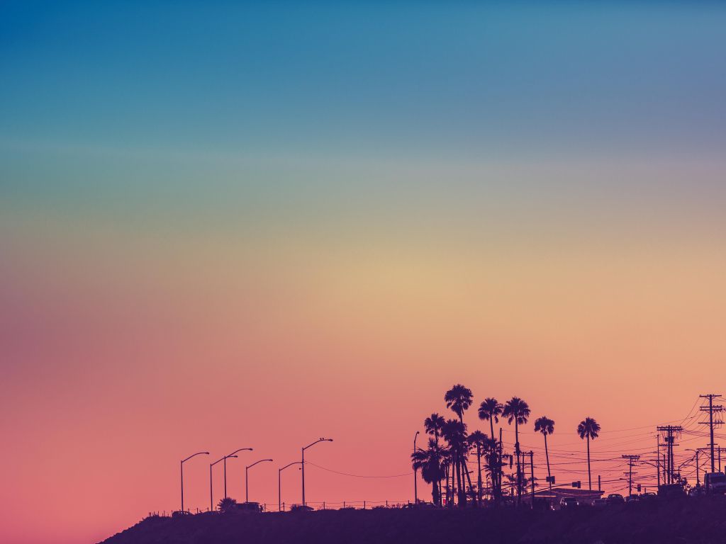 Los Angeles California at Sunset wallpaper