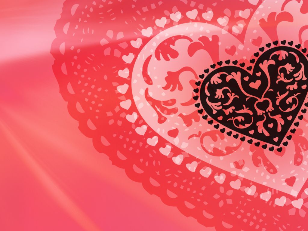 Love Hearts Abstract Valentine wallpaper
