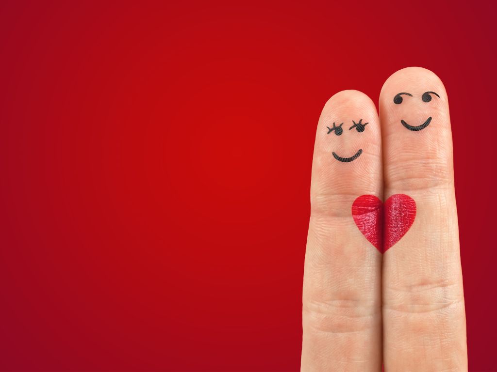 Love Pair Heart Fingers wallpaper