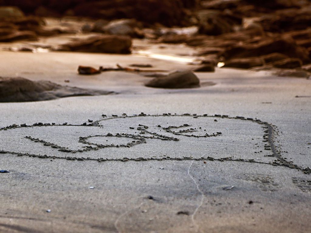 Love Written On Beach wallpaper