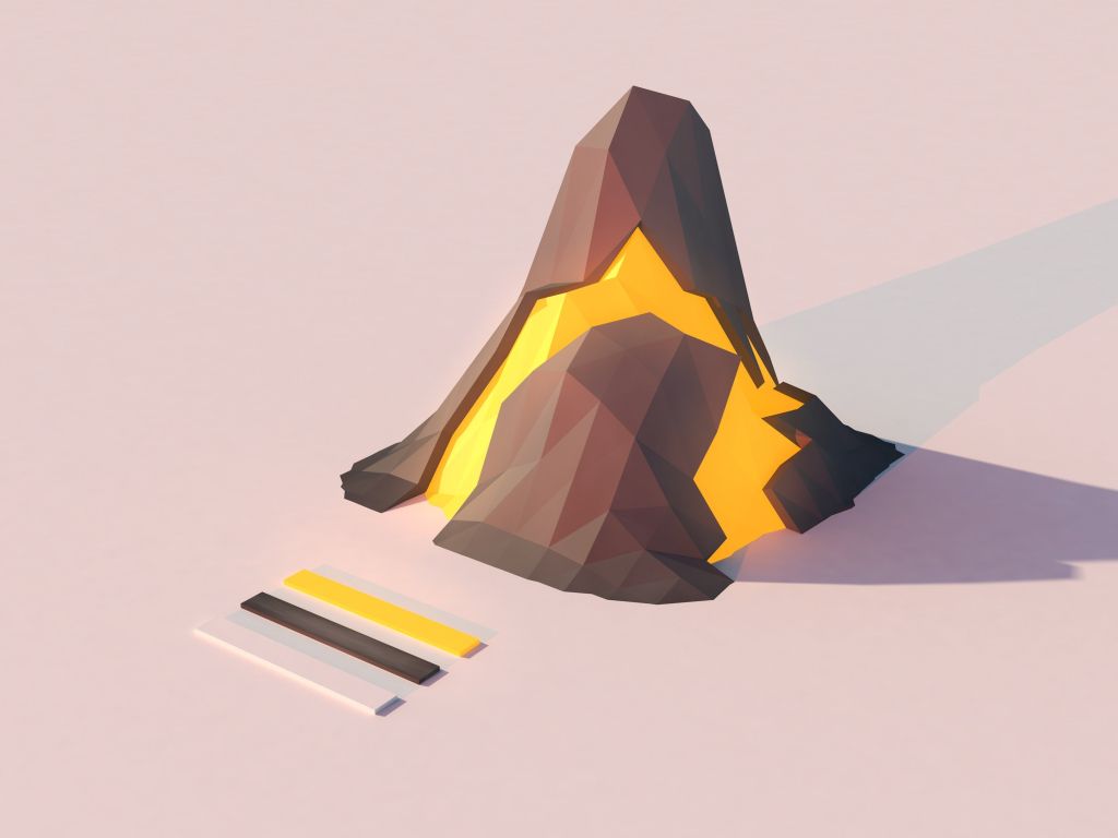 Low Poly Volcano wallpaper
