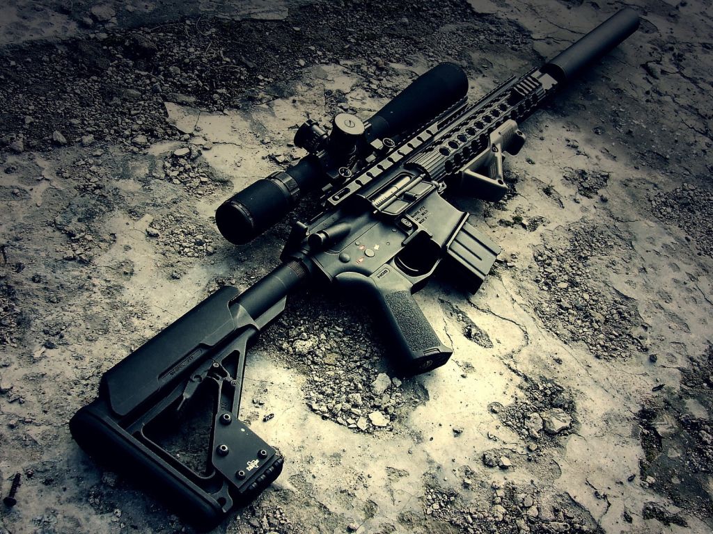 M4a1 Gun With Sniper wallpaper