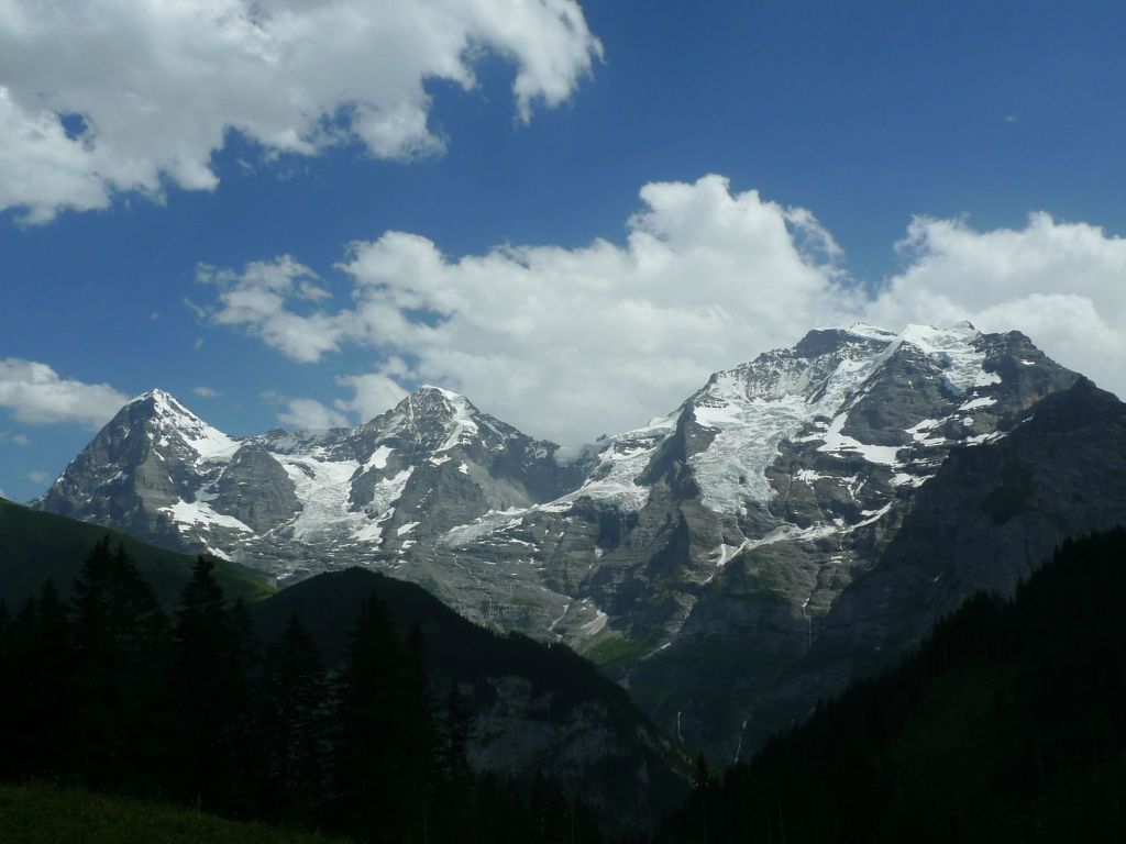Majestic Mountains in Murren Switzerland wallpaper