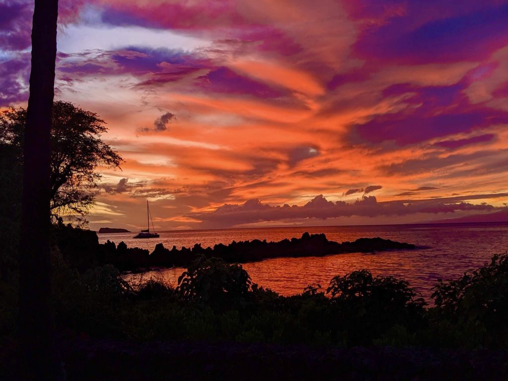 Makena Maui HI Sunset wallpaper