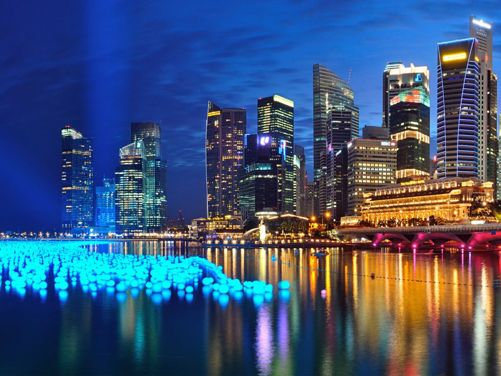 Marina Bay Singapore Panorama wallpaper