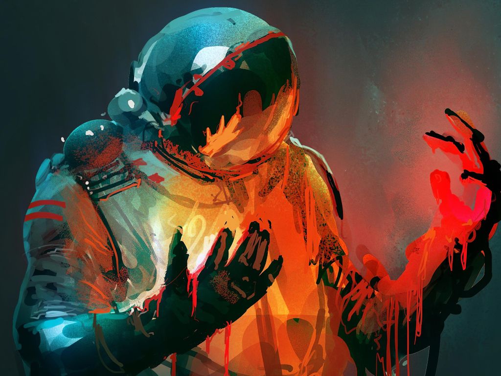 Melting Astronaut wallpaper
