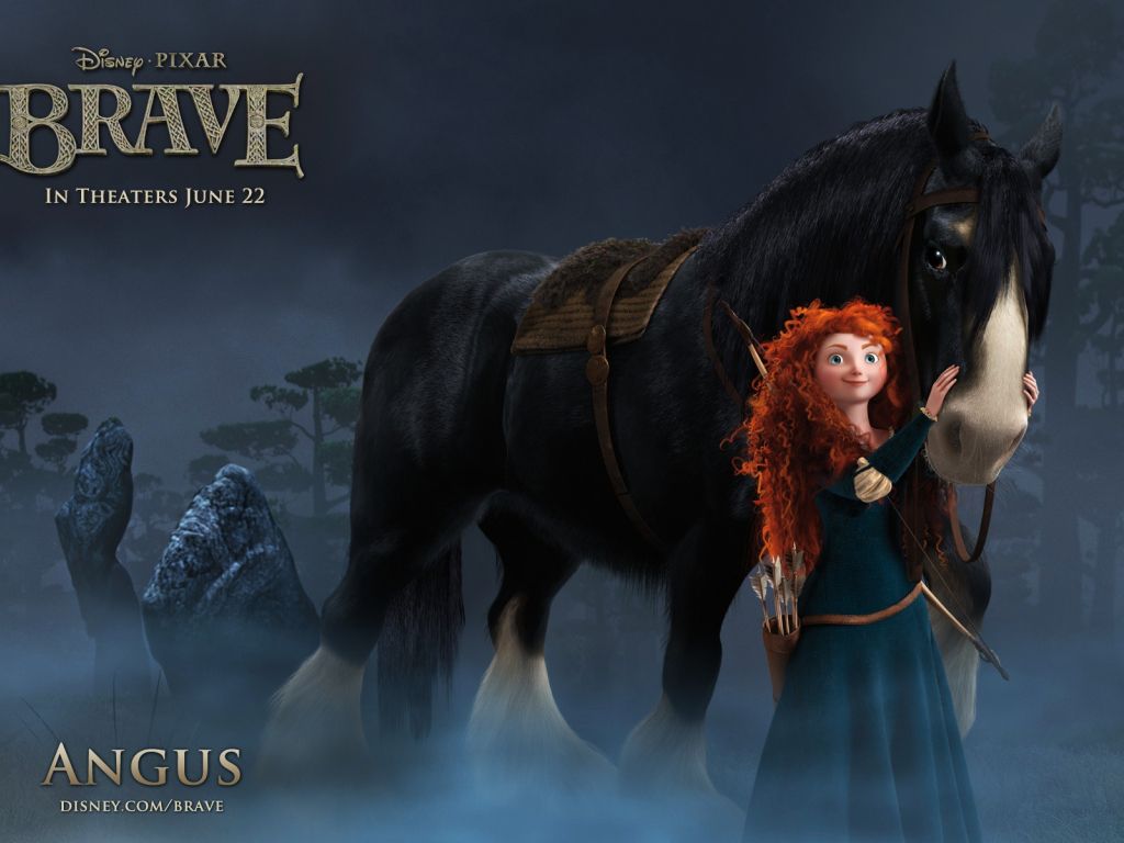 Merida and Angus in Brave wallpaper