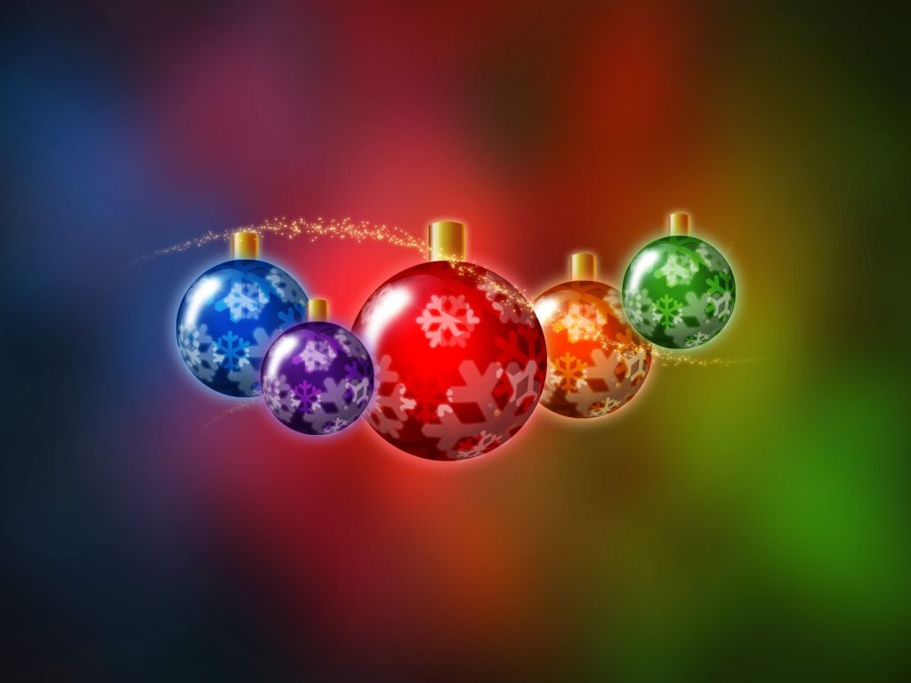 Merry Colorful Chirstmas wallpaper