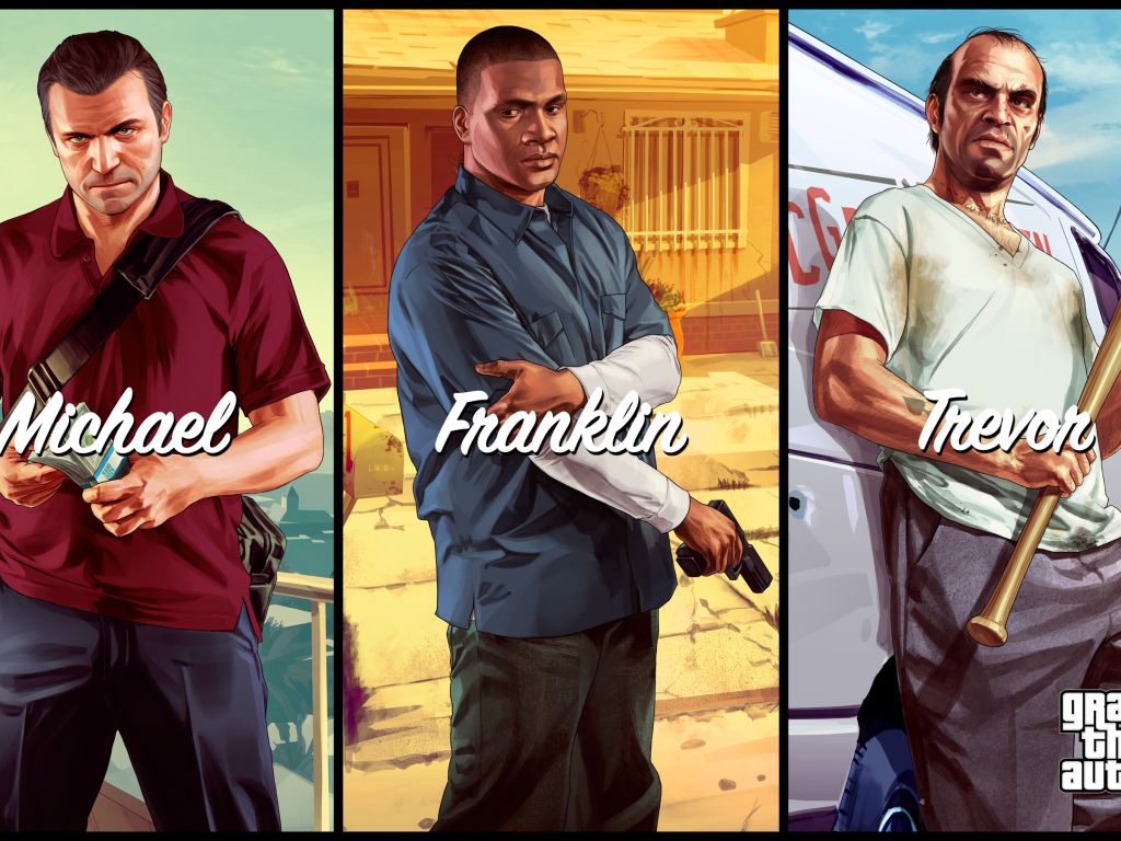 Michael Franklin Trevor in GTA 5 wallpaper