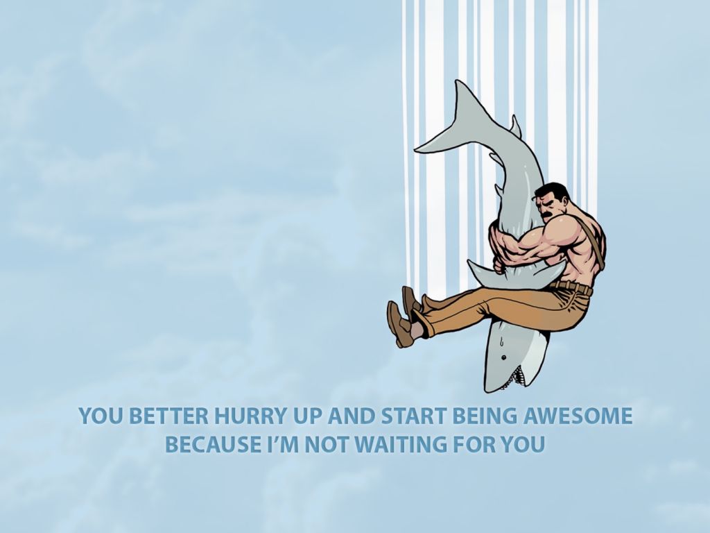 Mike Haggar Piledriving A Shark wallpaper