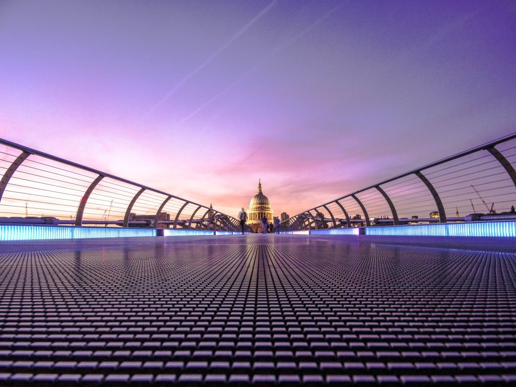 Millennium Bridge London United Kingdom wallpaper