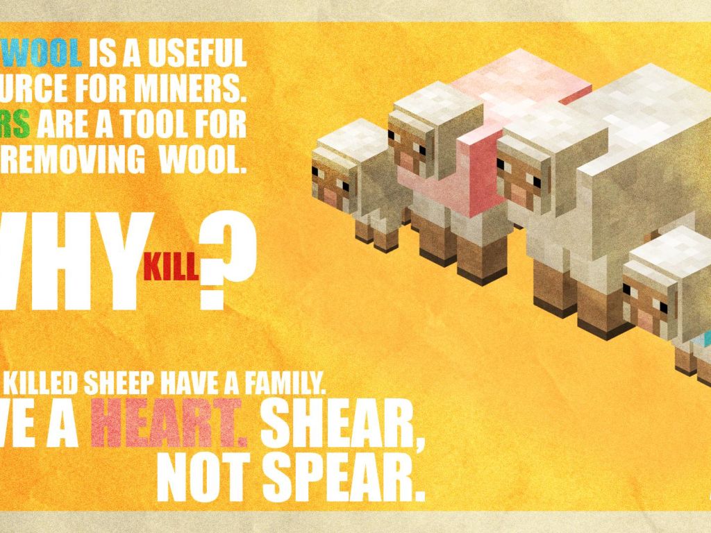 Minecraft Sheep wallpaper