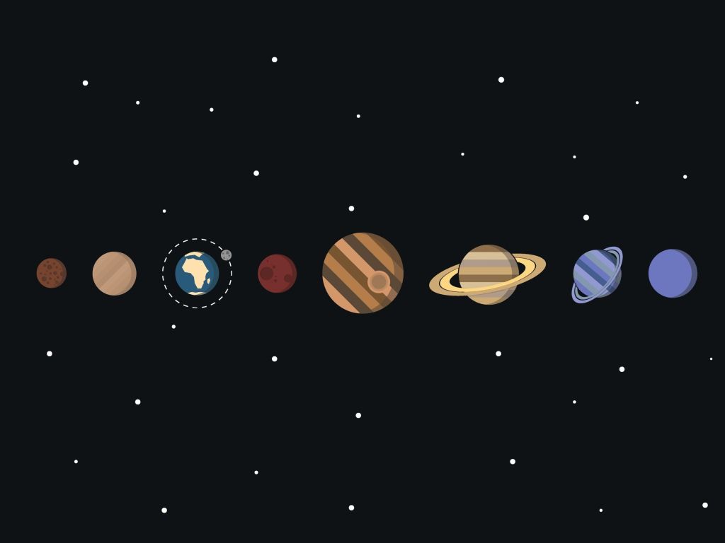 Minimal Solar System wallpaper