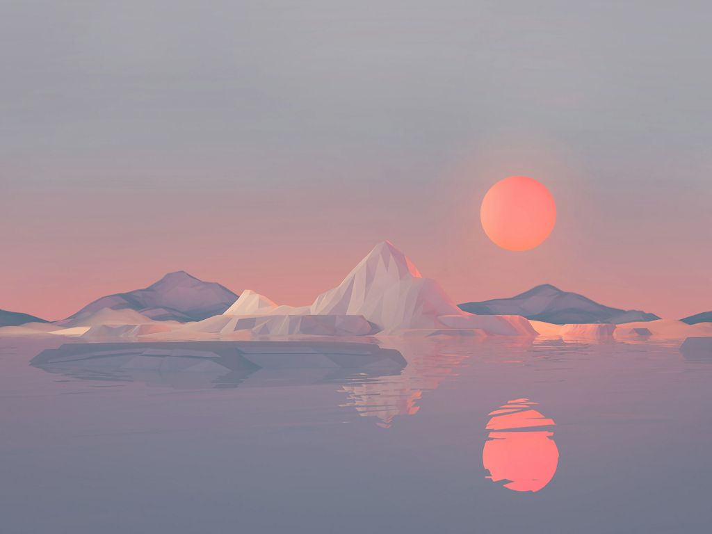 Minimalist Iceberg wallpaper