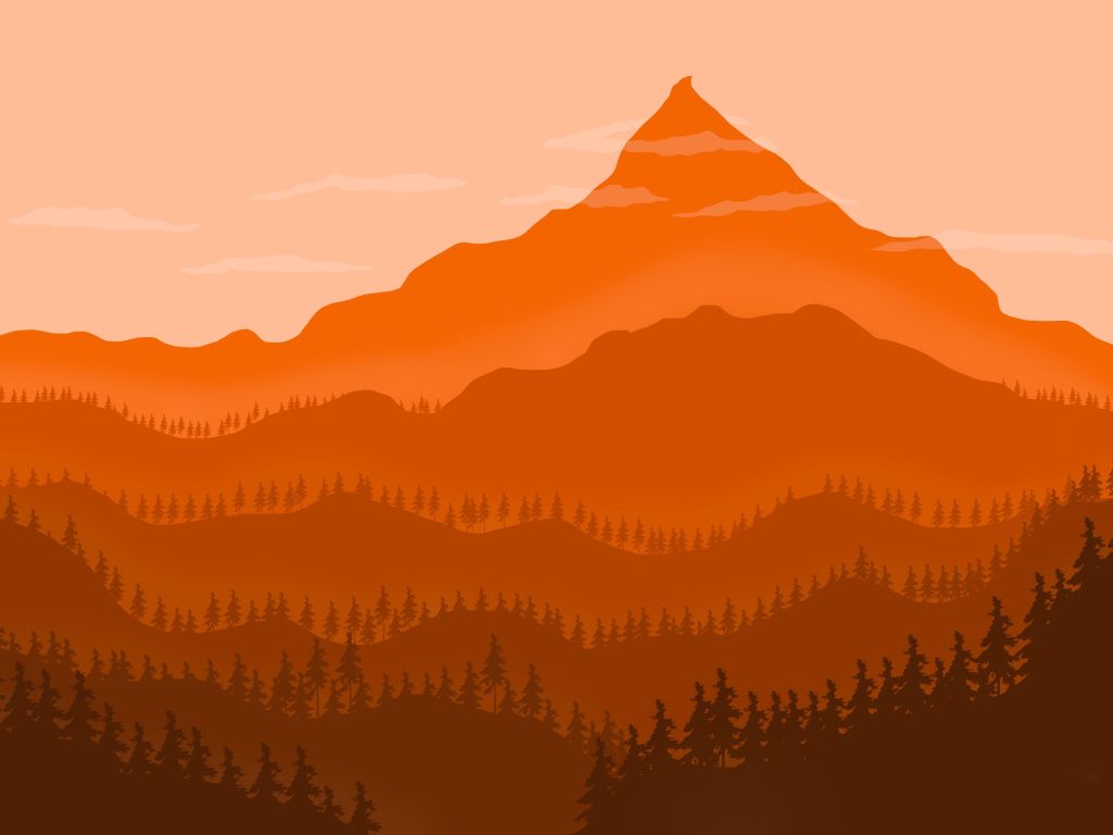 Minimalist Mountain Landscape wallpaper