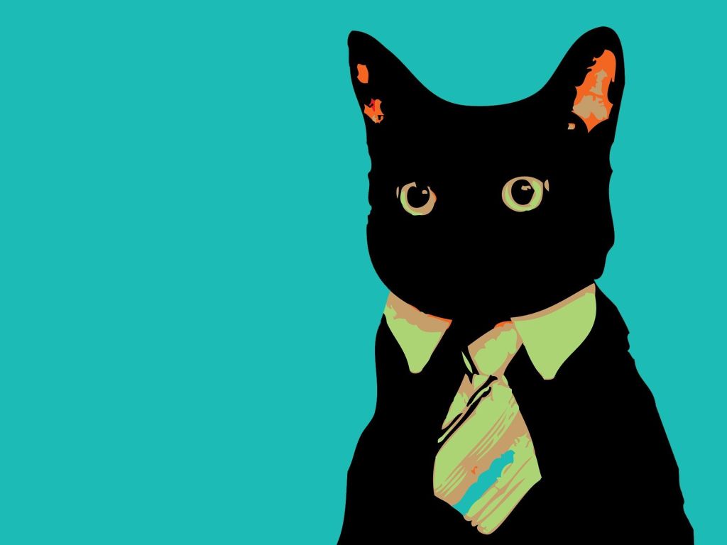 Minimalistic Business Cat wallpaper