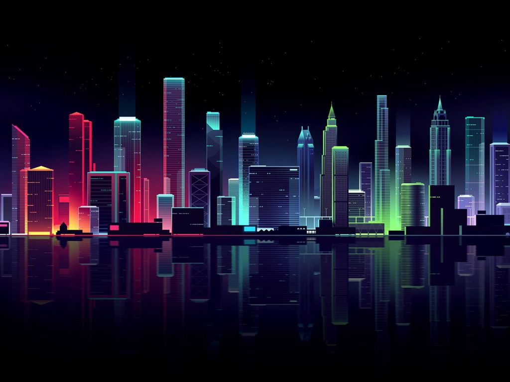 Minimalistic City Skyline wallpaper