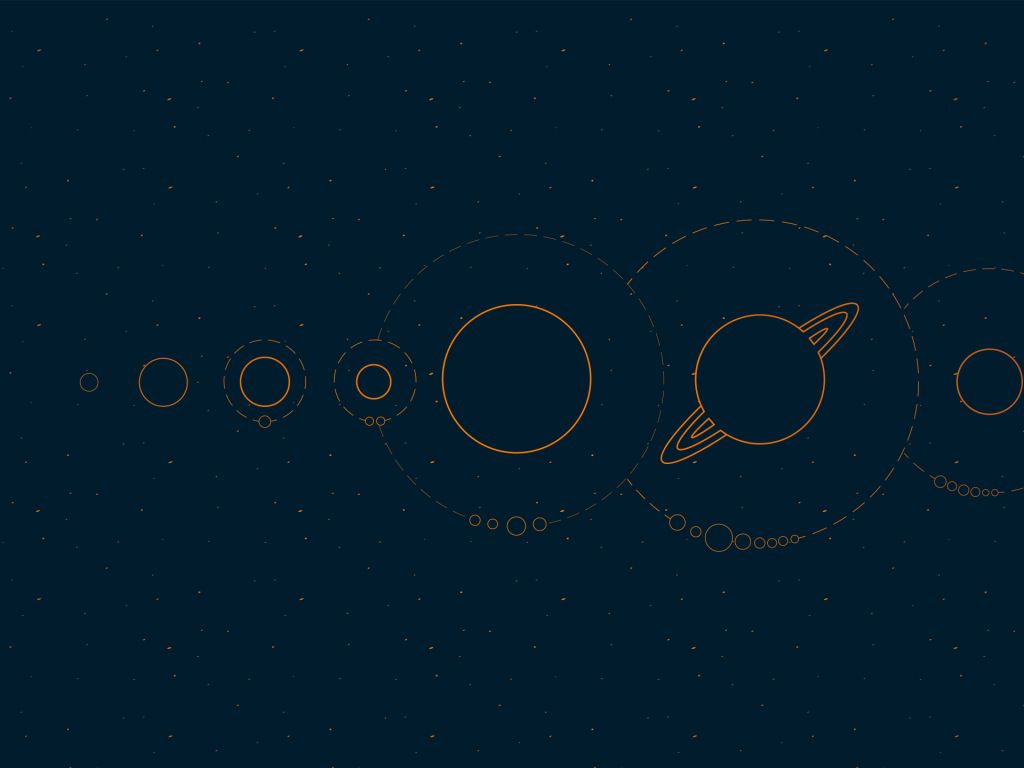 Minimalistic Solar System wallpaper