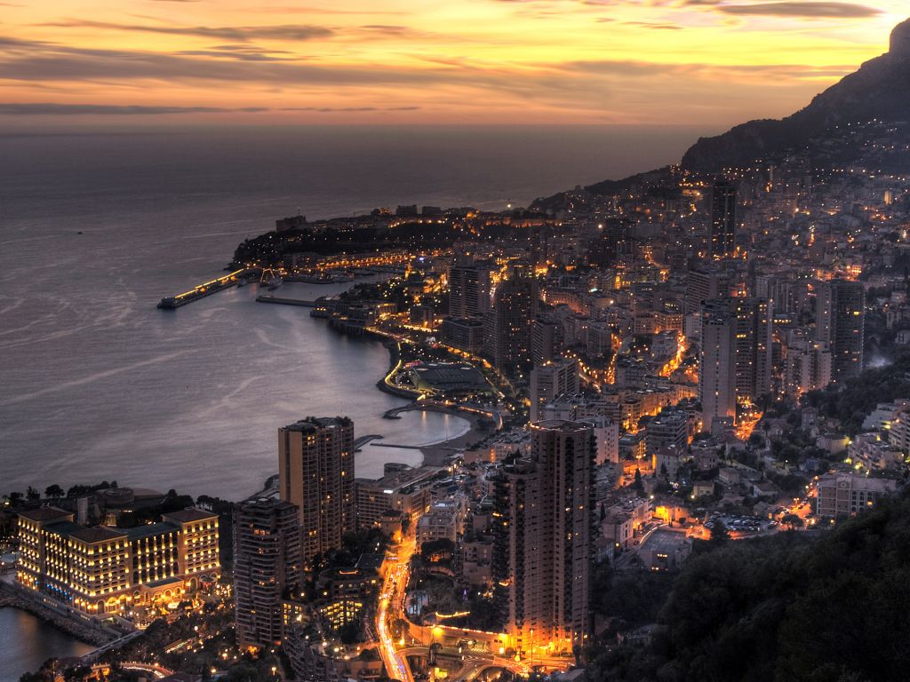 Monaco in Twilight wallpaper