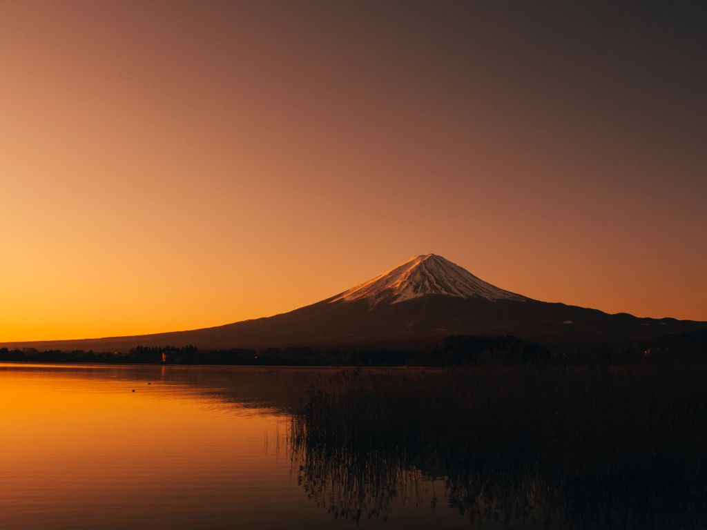 Mount Fuji Sun Down wallpaper