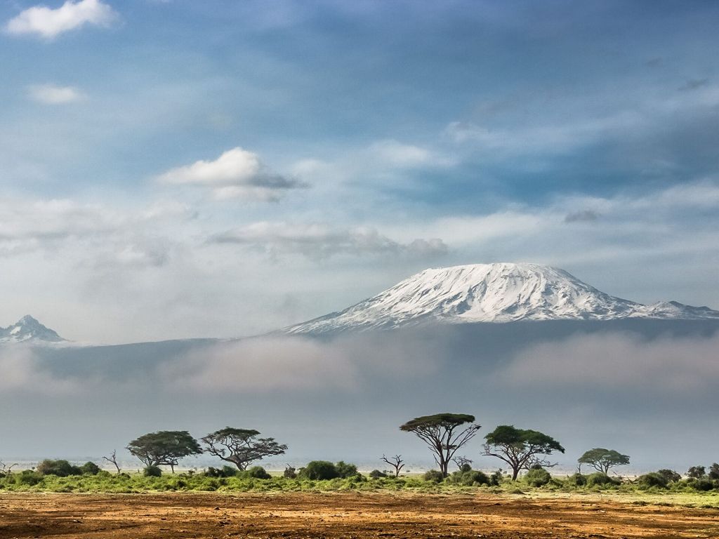 Mount Kilimanjaro From Amboseli National Park Kenya wallpaper