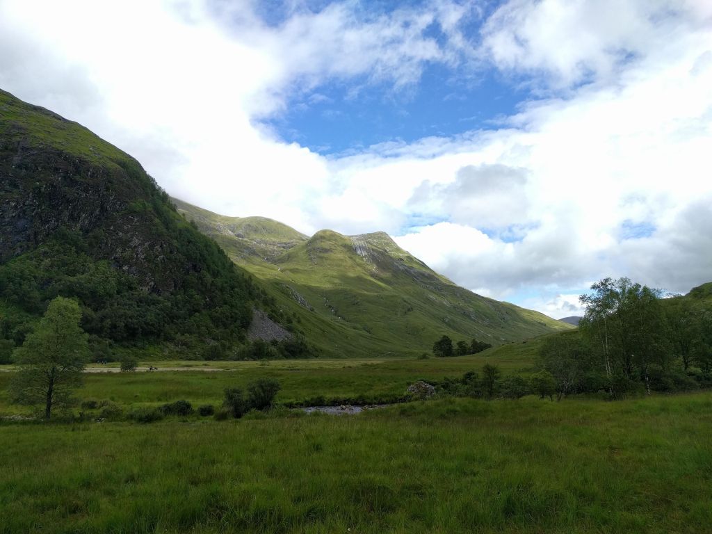 Mountain Near the Steall Falls in the Nevis Gorge Scotland wallpaper