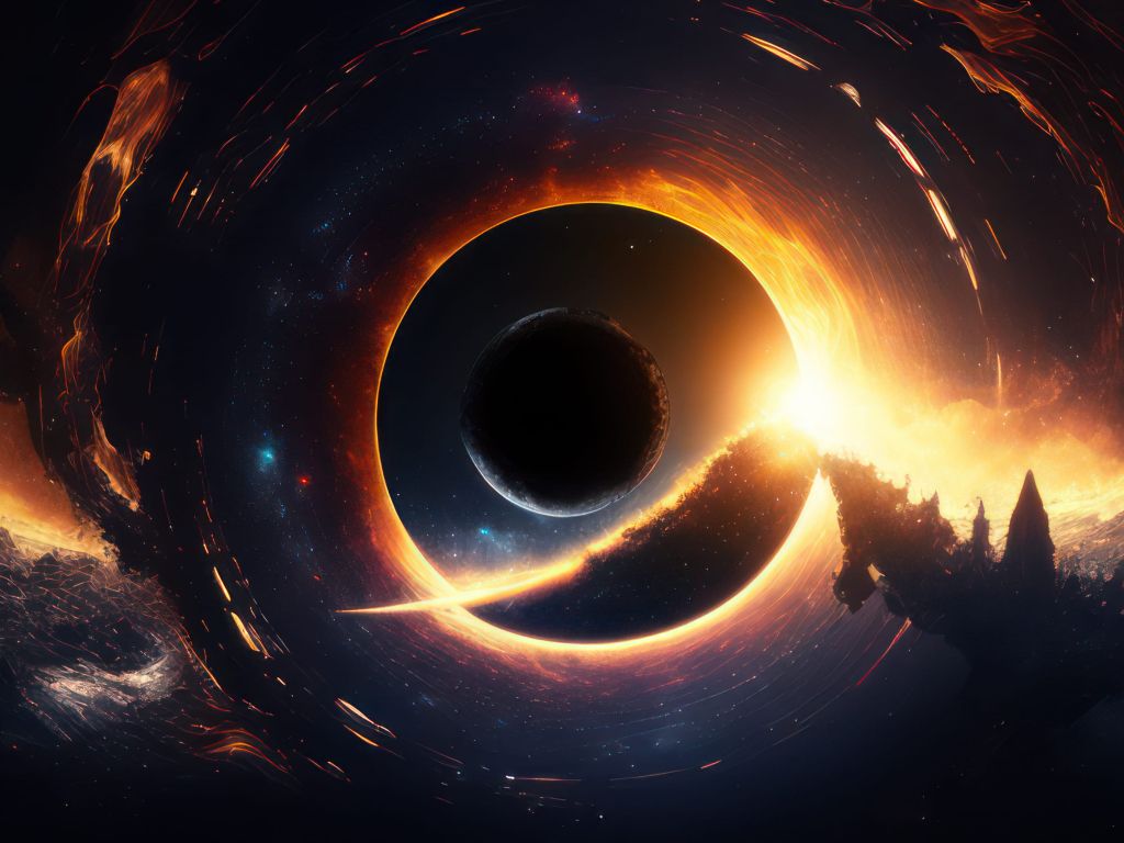 Mysterious Black Hole AI Generated wallpaper