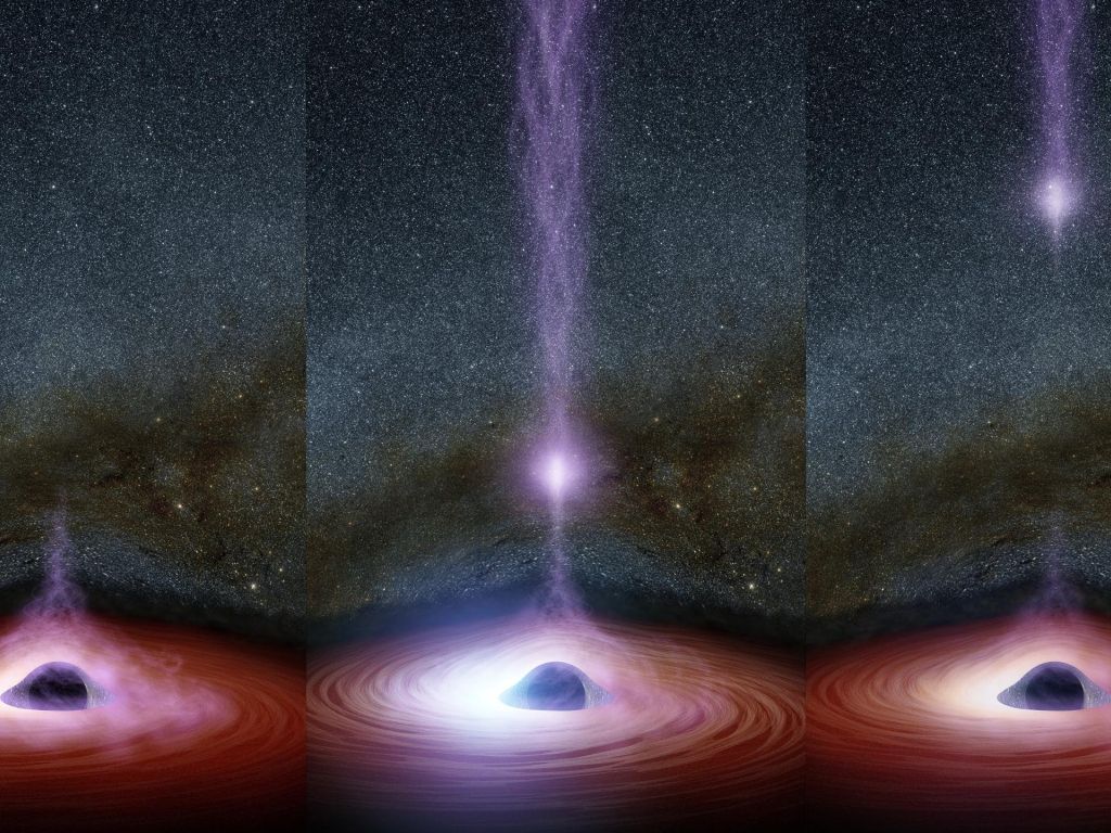 NASA Black Hole Flare Images wallpaper