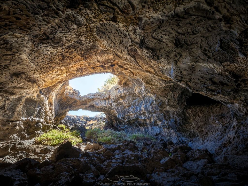 Natural Bridge From Inside a Cave in Lava Beds National Monument CA wallpaper
