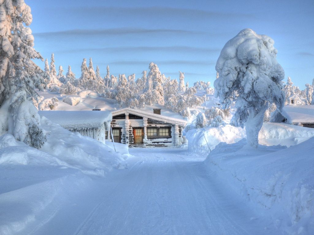 Natural Snowy Lapland Beautiful Hd wallpaper