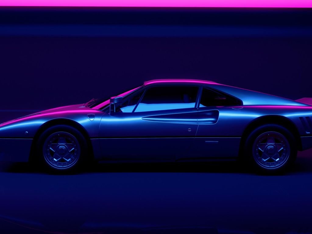 Neon Automobile Studio wallpaper