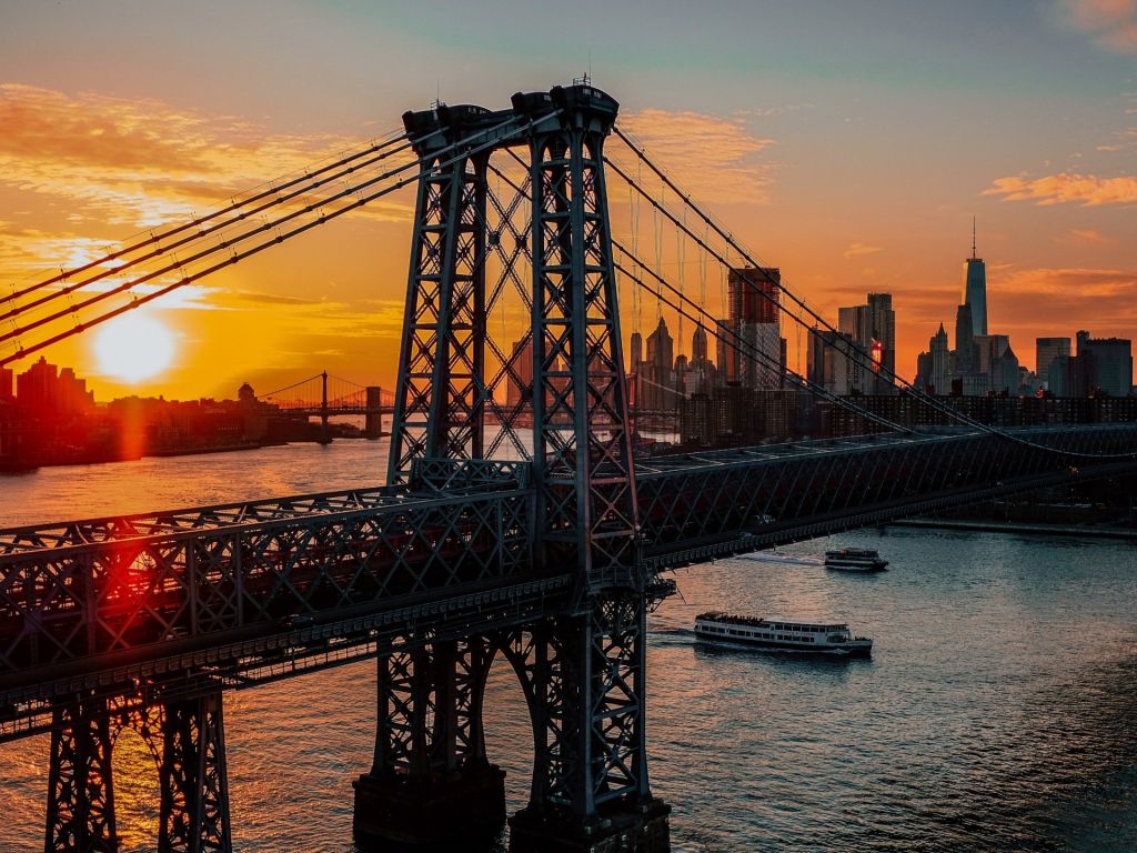 New York Bridge Dawn wallpaper