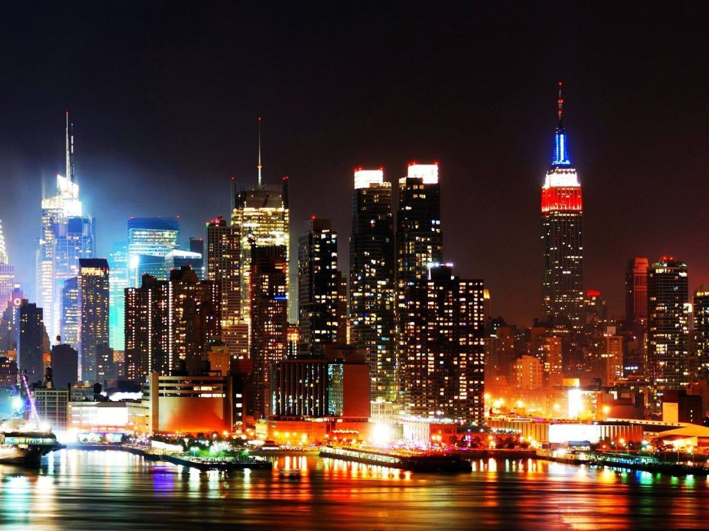New York Skyline At Night wallpaper