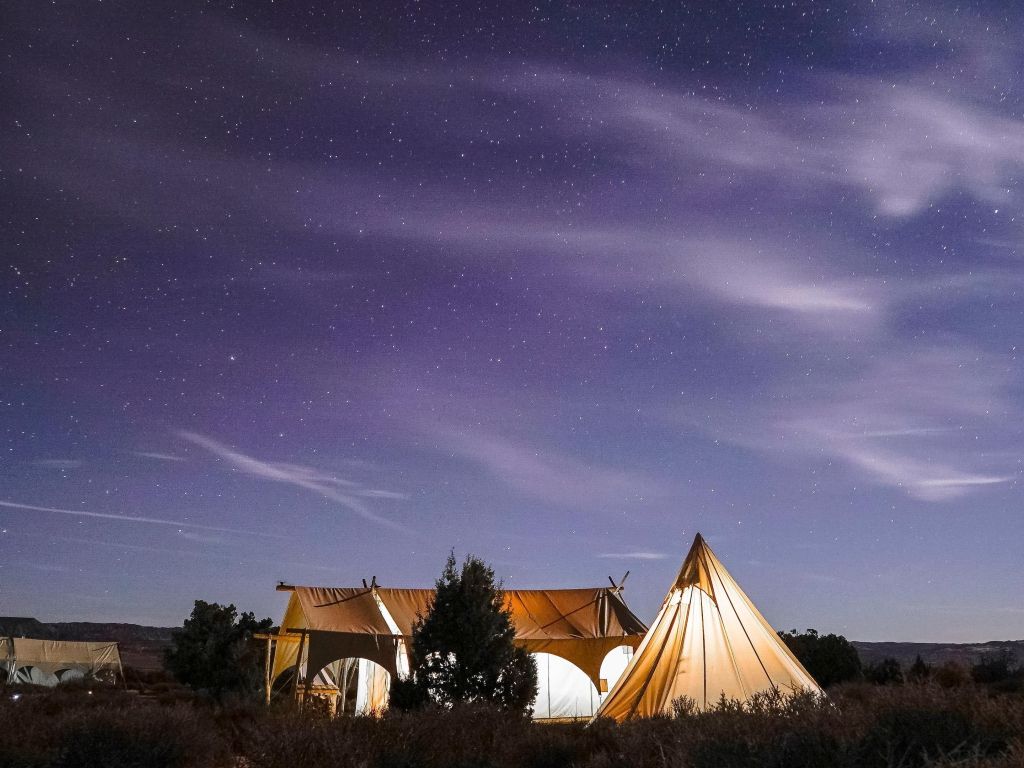 Night Camping Under the Stars wallpaper