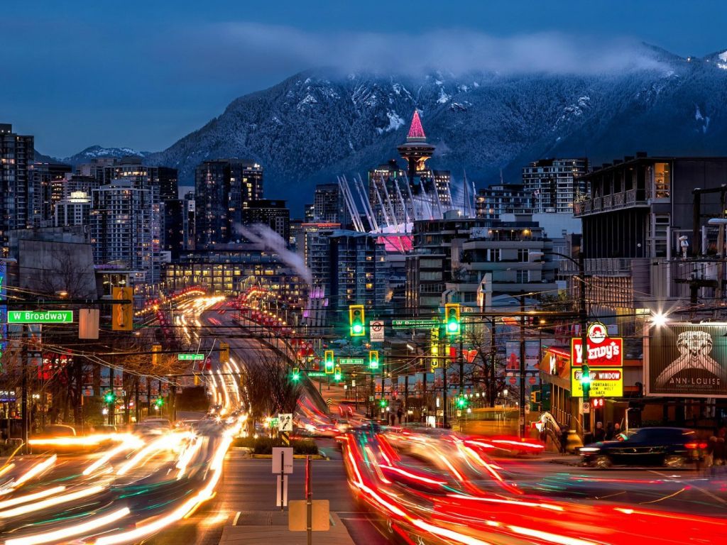 Night City of Vancouver Canada wallpaper