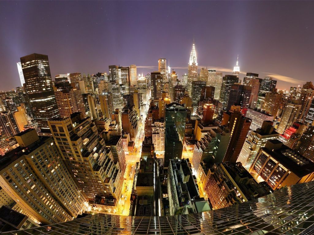 Night Lights in Manhattan wallpaper