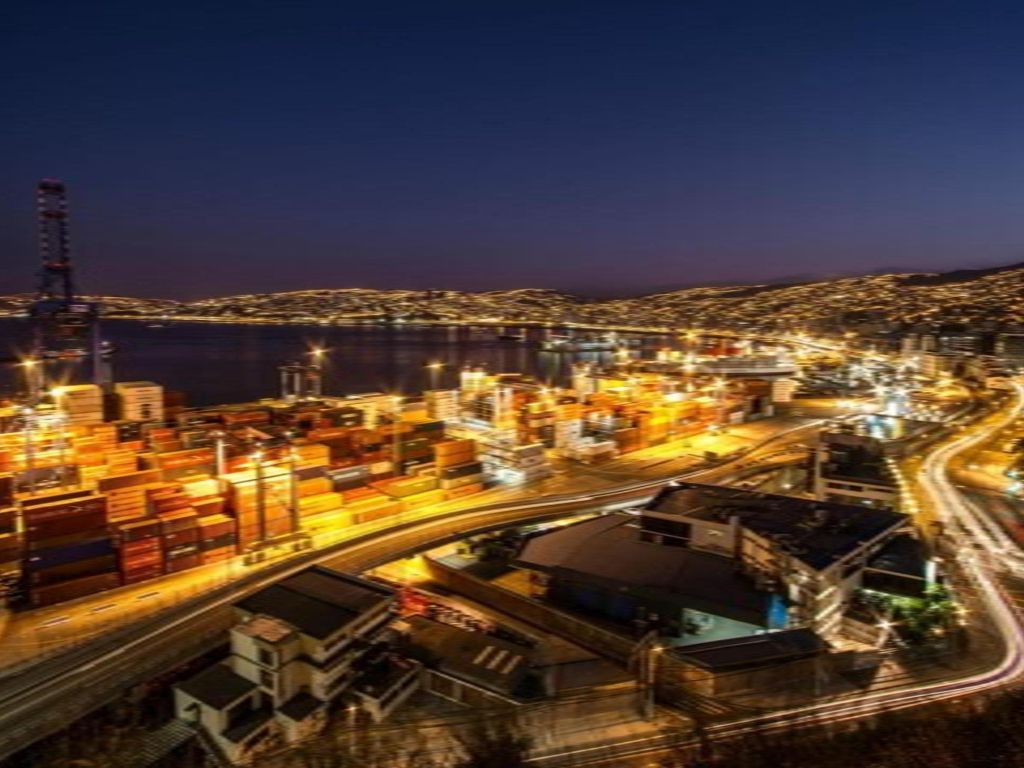 Night Port Valparaiso Noche wallpaper