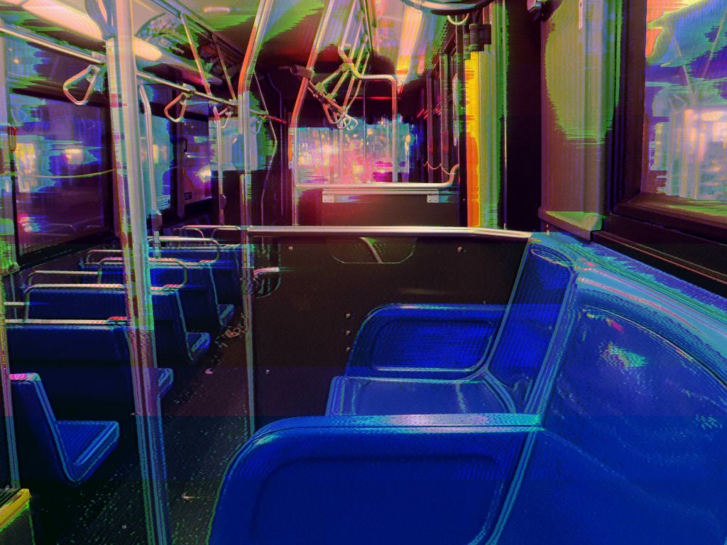 NYC Bus Glitch wallpaper