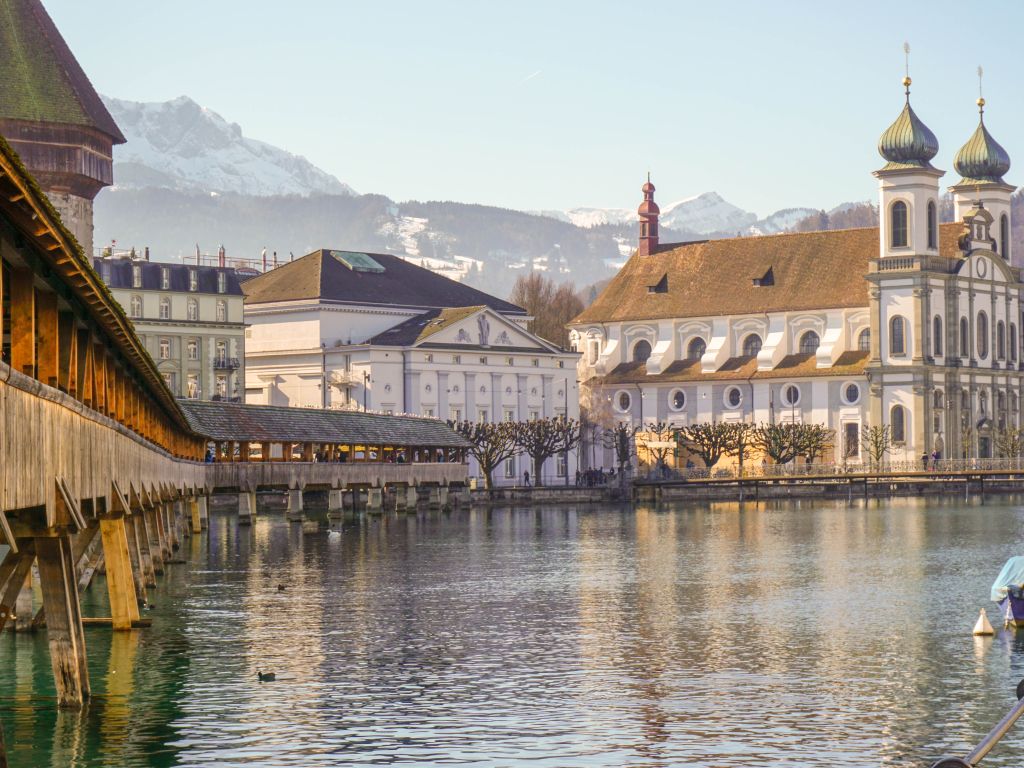 Old Town Lucerne Switzerland wallpaper
