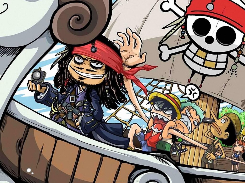 One Piece Jack Sparrow wallpaper in 1024x768 resolution