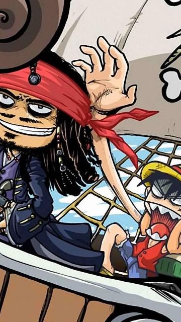 One Piece Pirates Of The Caribbean Wallpaper In 360x640 Resolution