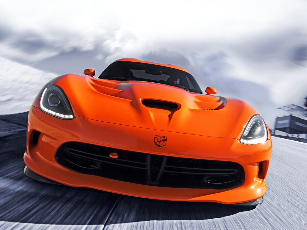Orange Dodge Viper wallpaper