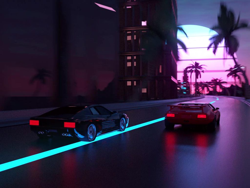 Outrun 4K wallpapers for your desktop or mobile screen free and easy to ...