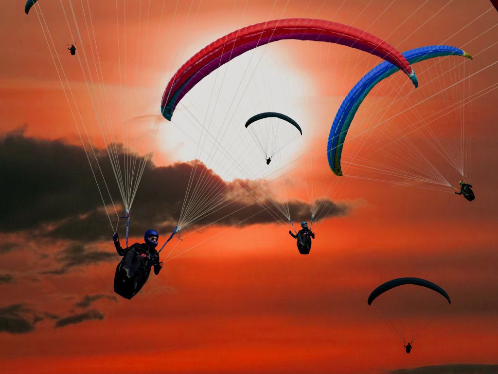 Paragliders wallpaper