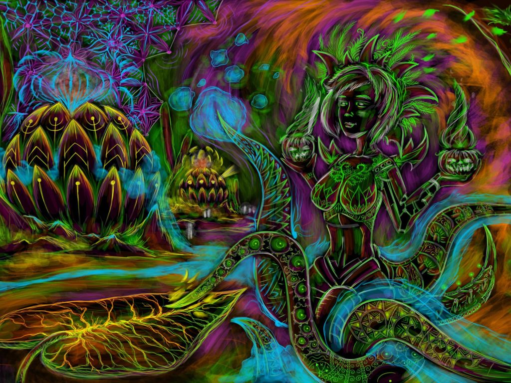 Psychedelic Octopus wallpaper